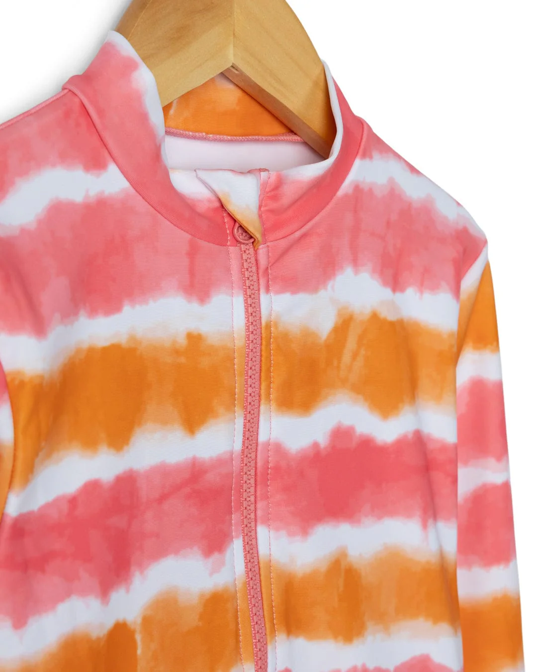 Accoya Kids Tie Dye Swimsuit in Pink/Orange - Image 7