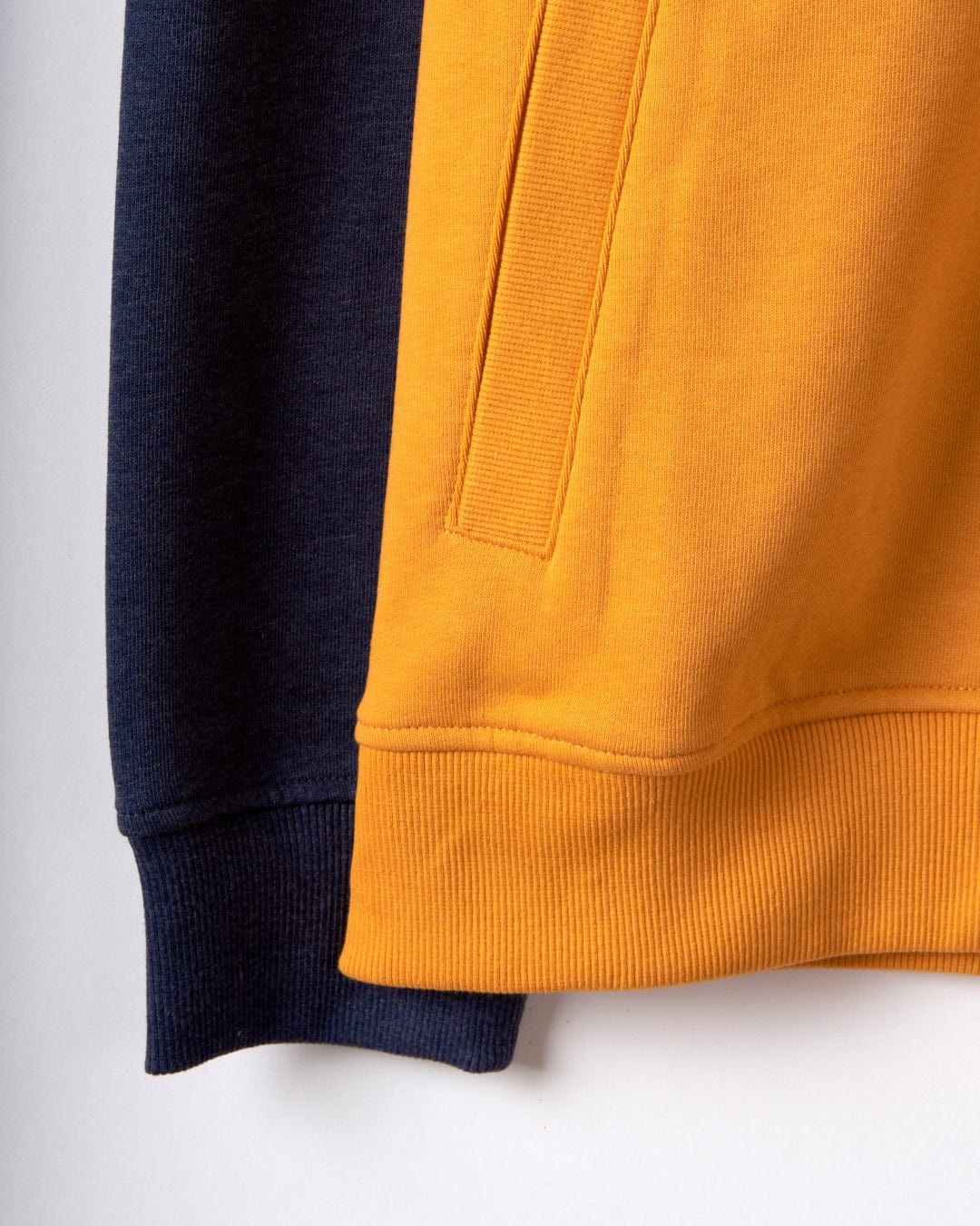 Aiken Mens 1/4 Neck Recycled Hoodie in Yellow - Image 6