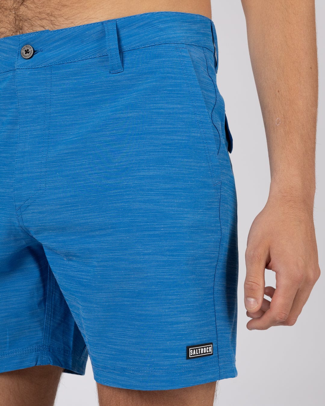 Amphibian 17 Mens Hybrid Board Shorts in Mid Blue - Image 4