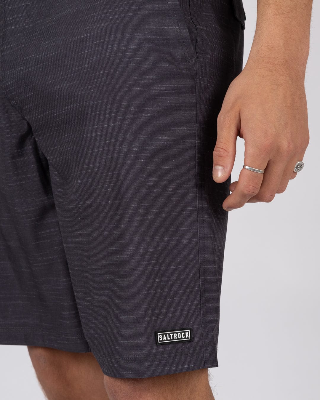 Amphibian 2 Mens Hybrid Shorts in Dark Grey - Image 3