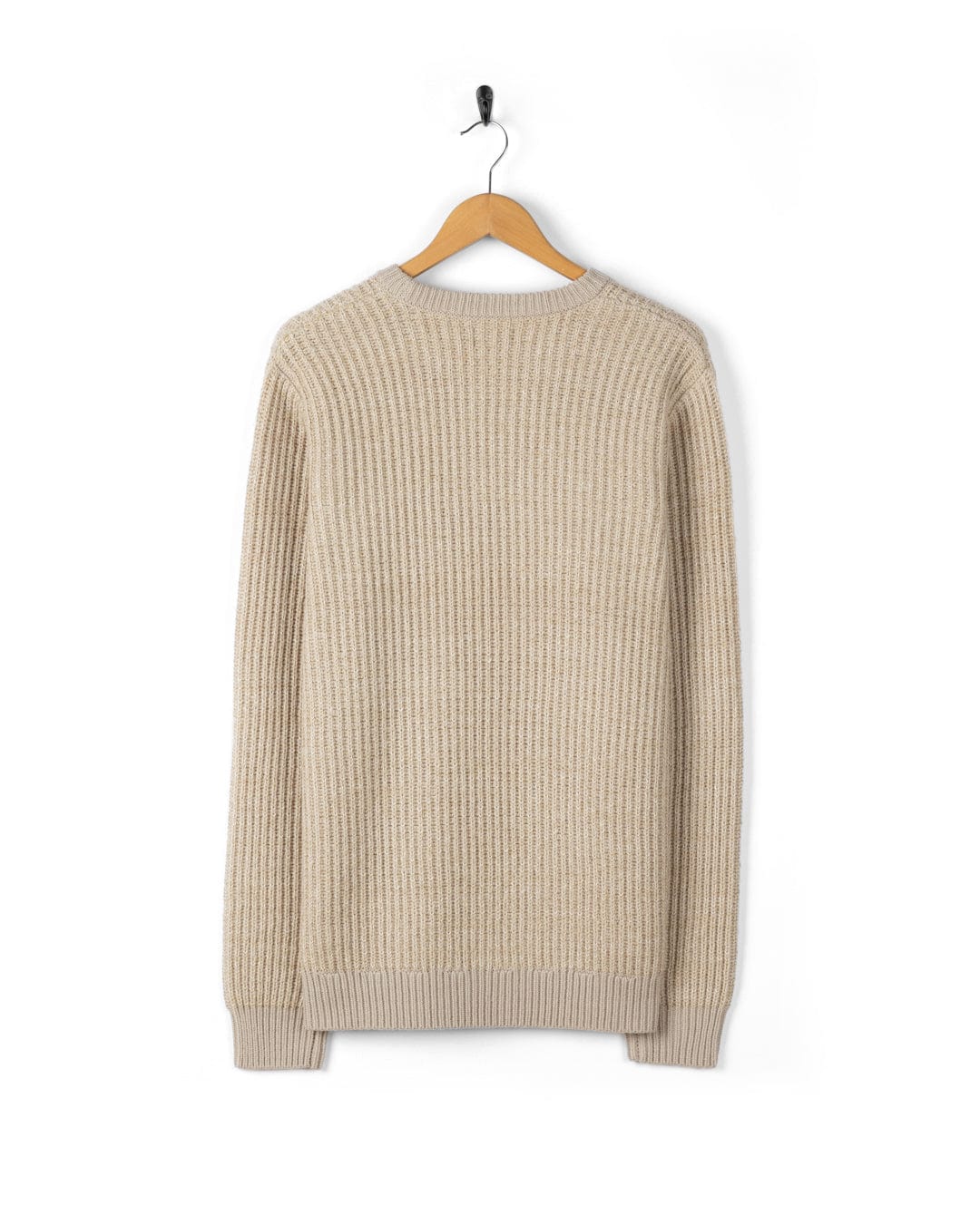 Arlen Mens Knitted Jumper in Cream - Image 6