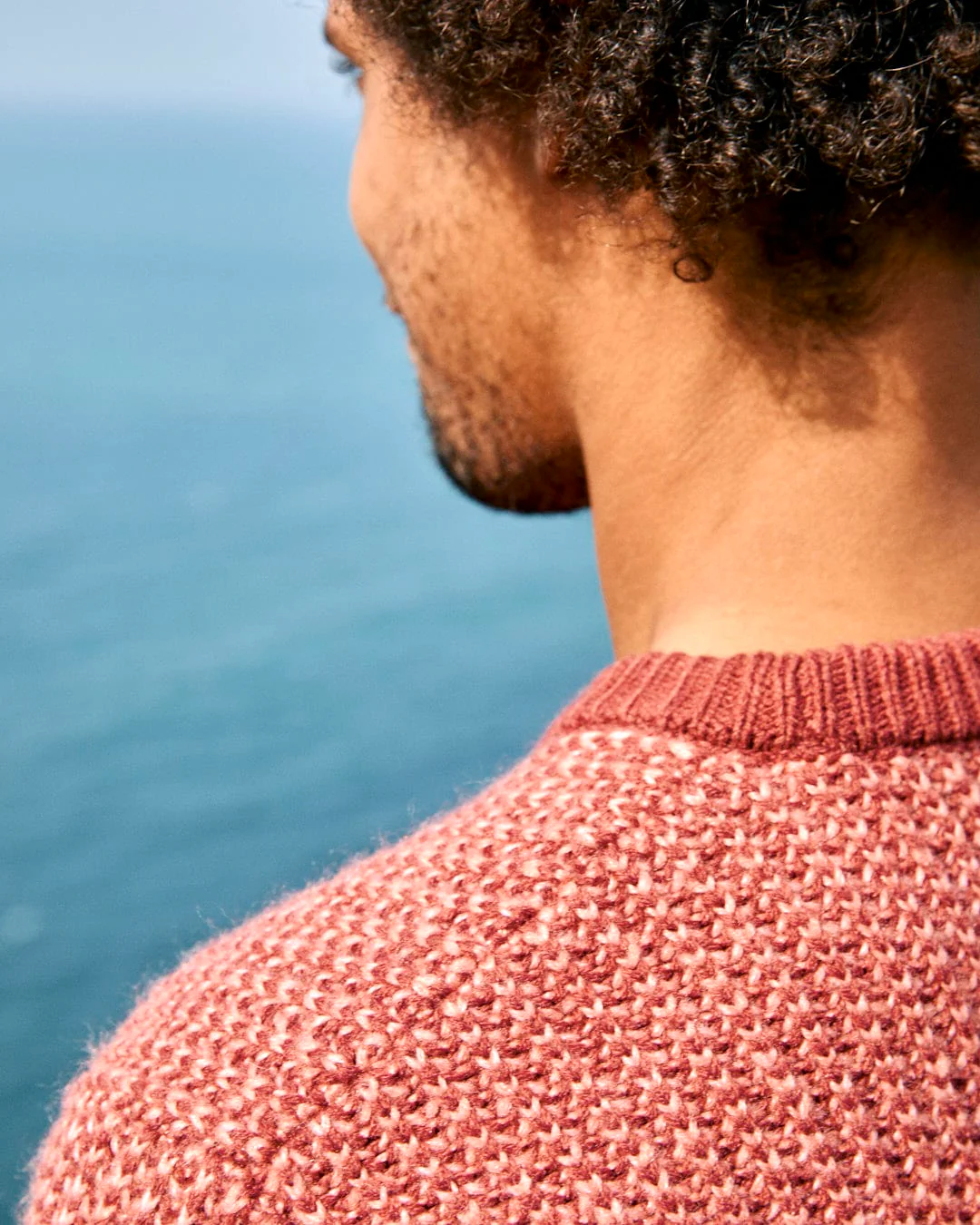 Arlen Mens Knitted Jumper in Pink - Image 5