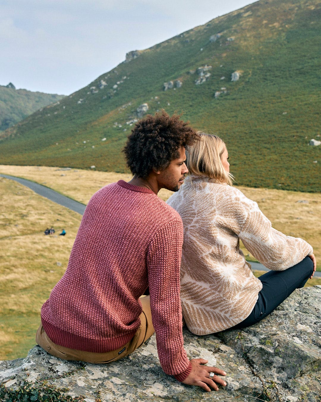 Arlen Mens Knitted Jumper in Pink - Image 7
