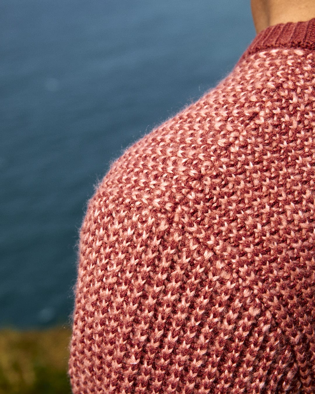 Arlen Mens Knitted Jumper in Pink - Image 8
