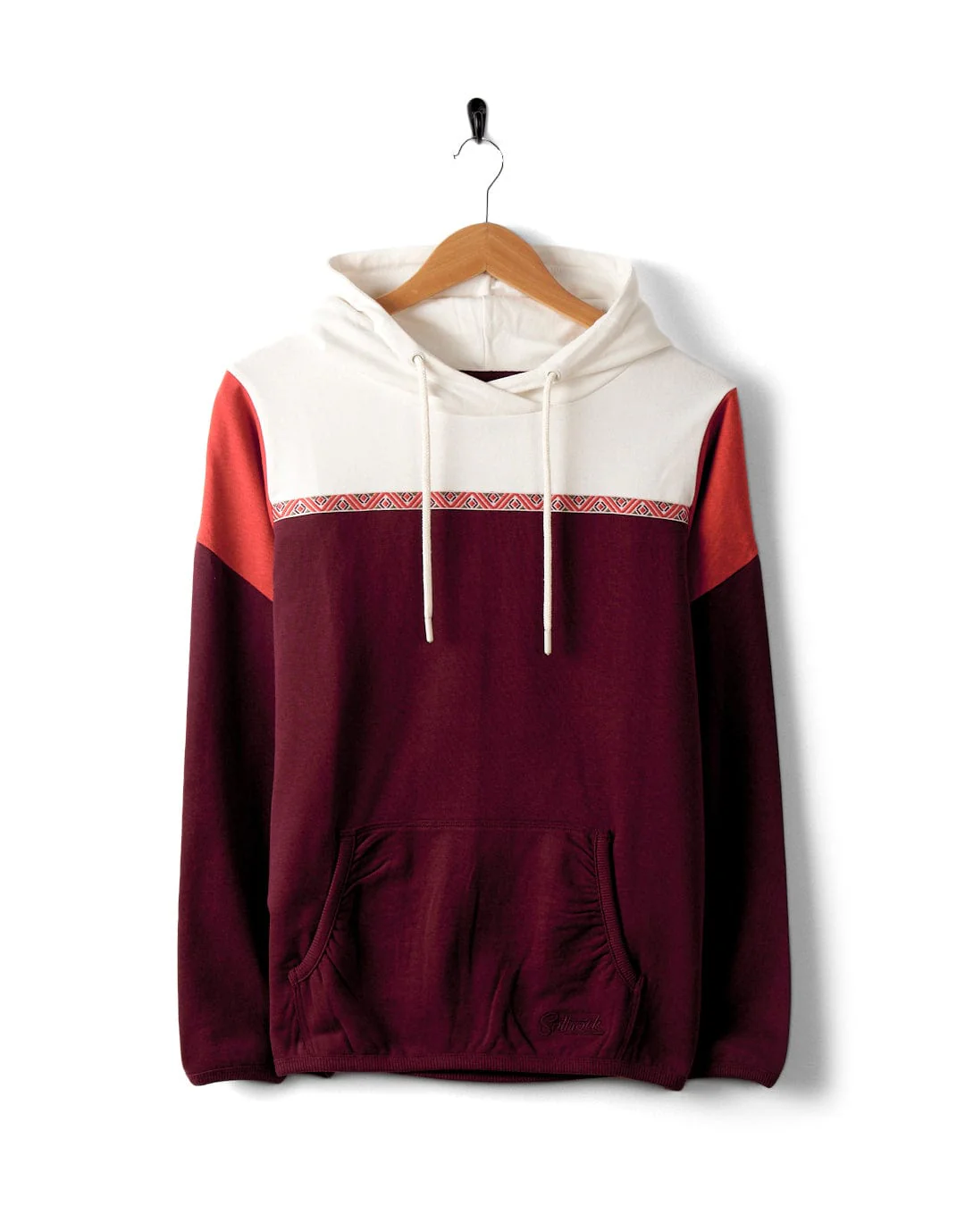 Arrie Womens Embroidered Pop Hoodie in Purple - Image 3