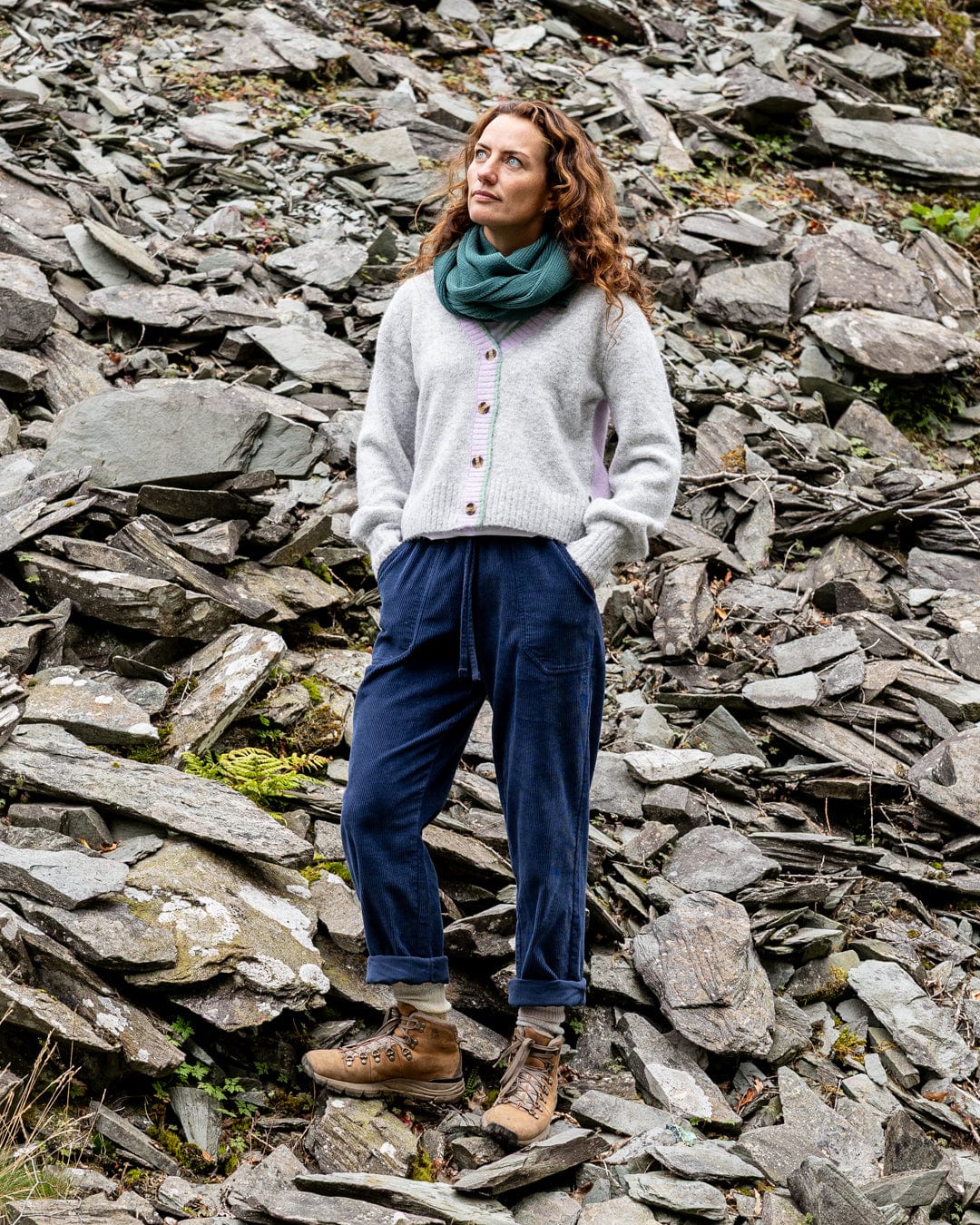 Artie Womens Cardigan in Grey - Image 4