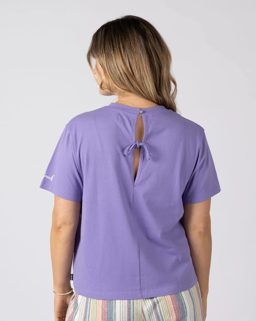 Aster Womens Short Sleeve Tee in Purple - Image 3