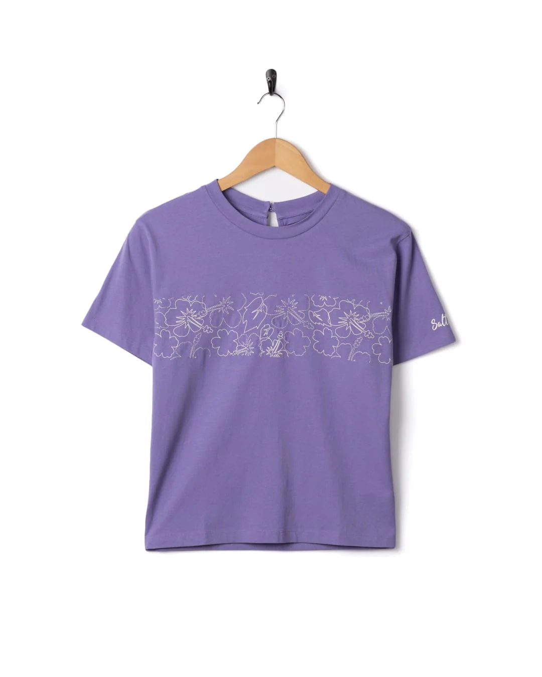 Aster Womens Short Sleeve Tee in Purple - Image 4