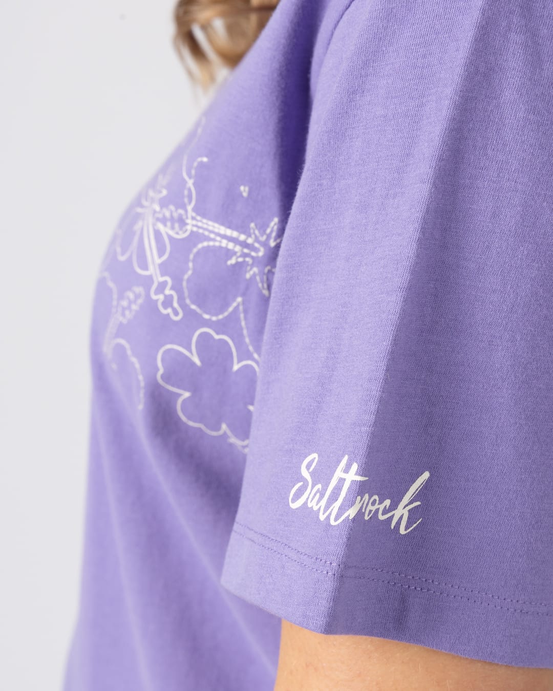 Aster Womens Short Sleeve Tee in Purple - Image 6