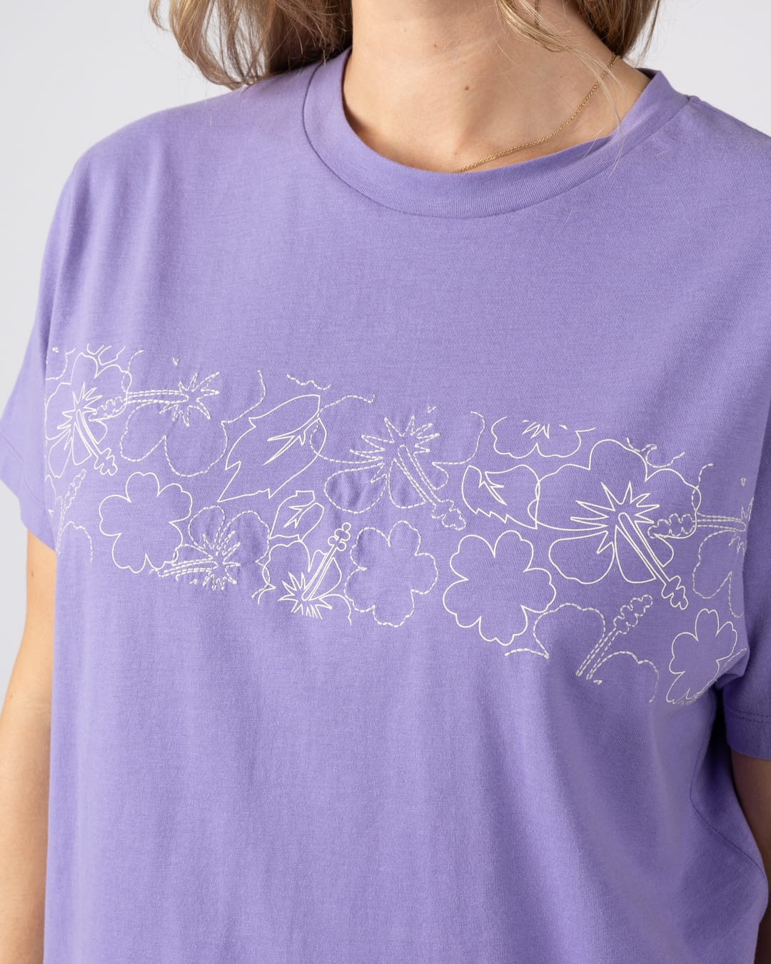Aster Womens Short Sleeve Tee in Purple - Image 8