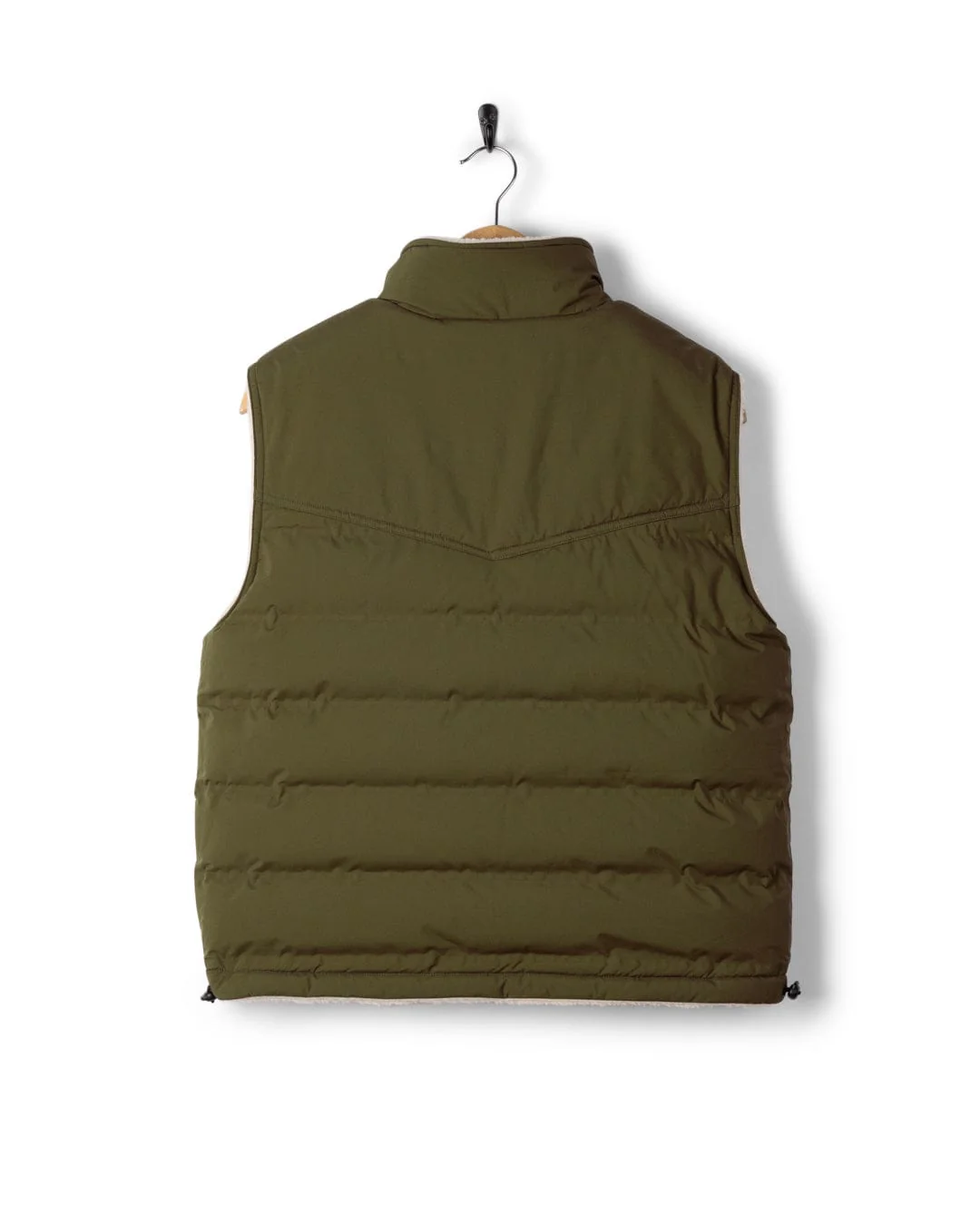 Astra Fleece Womens Reversible Gilet in Green/Cream - Image 20
