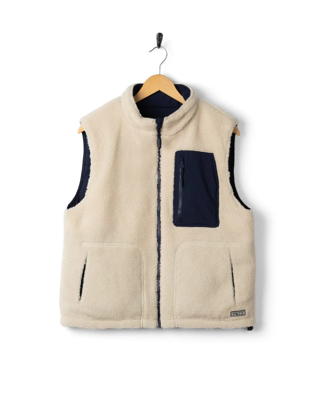 Astra Borg Womens Reversible Gilet in Navy - Image 12