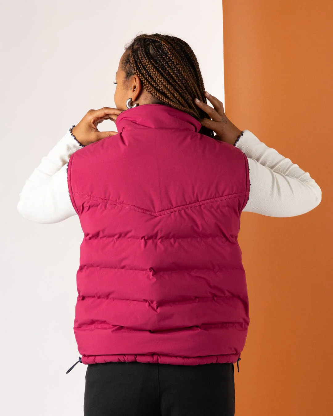 Astra Fleece Womens Reversible Gilet in Blue/Pink - Image 12