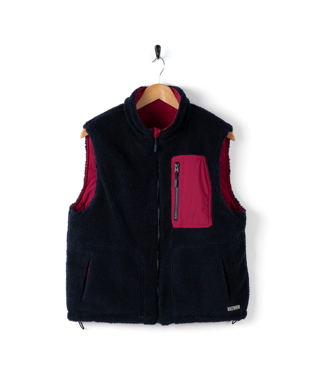 Astra Fleece Womens Reversible Gilet in Blue/Pink - Image 7