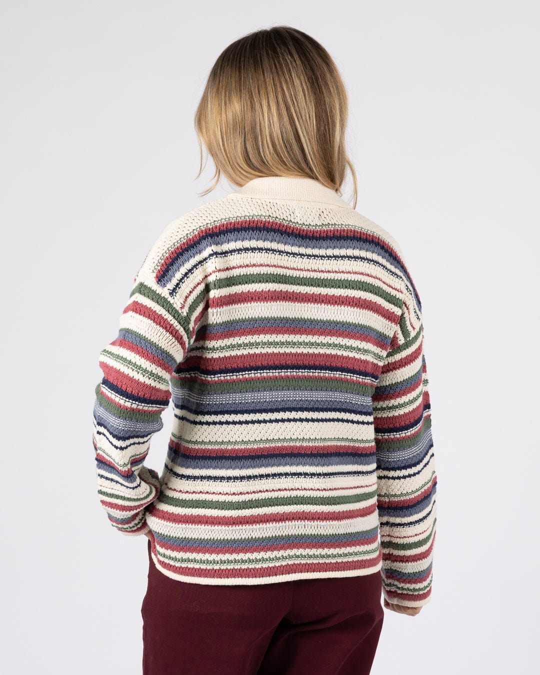 Aubrey Collar Womens Crochet Knit in Multi - Image 7