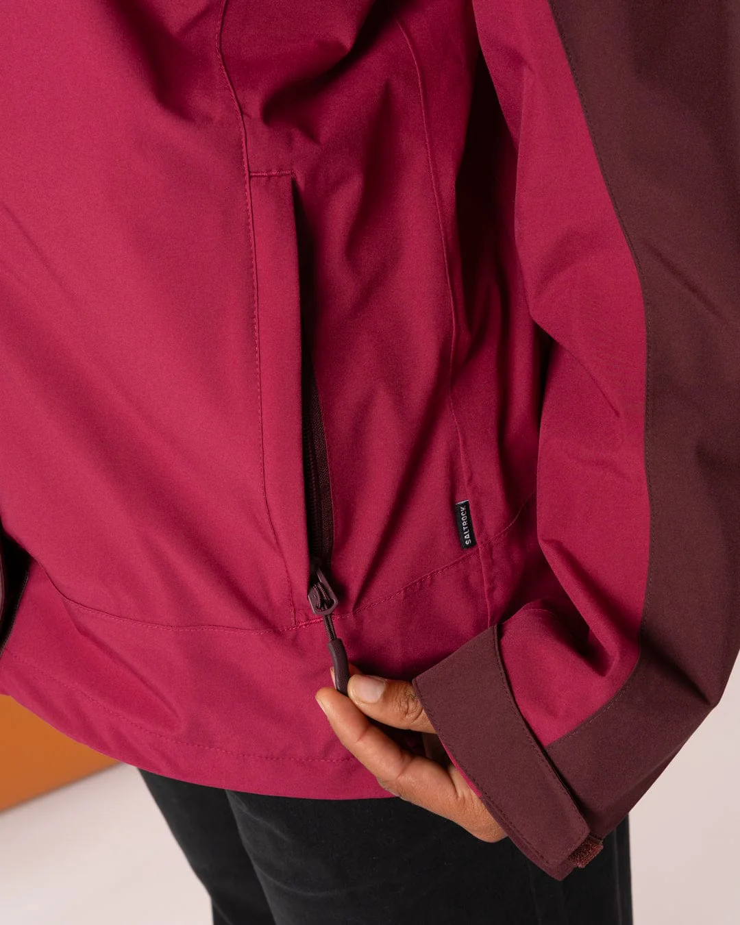 Aubrey Colourblock Womens in Waterproof Jacket - Dark Pink - Image 8