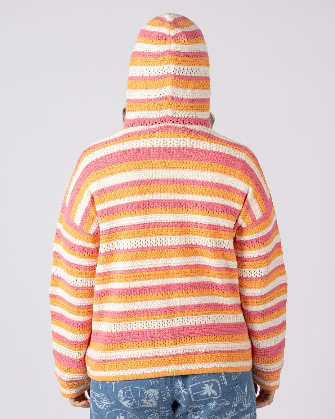Aurelia Womens Hooded Jumper in Bright Pink - Image 11
