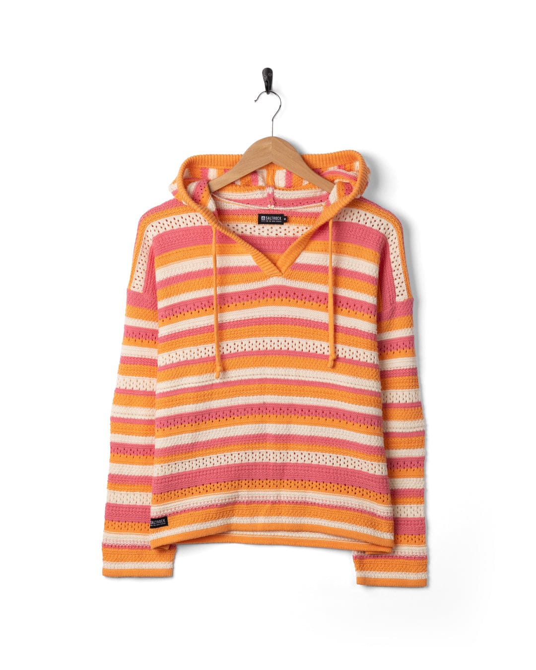Aurelia Womens Hooded Jumper in Bright Pink - Image 3