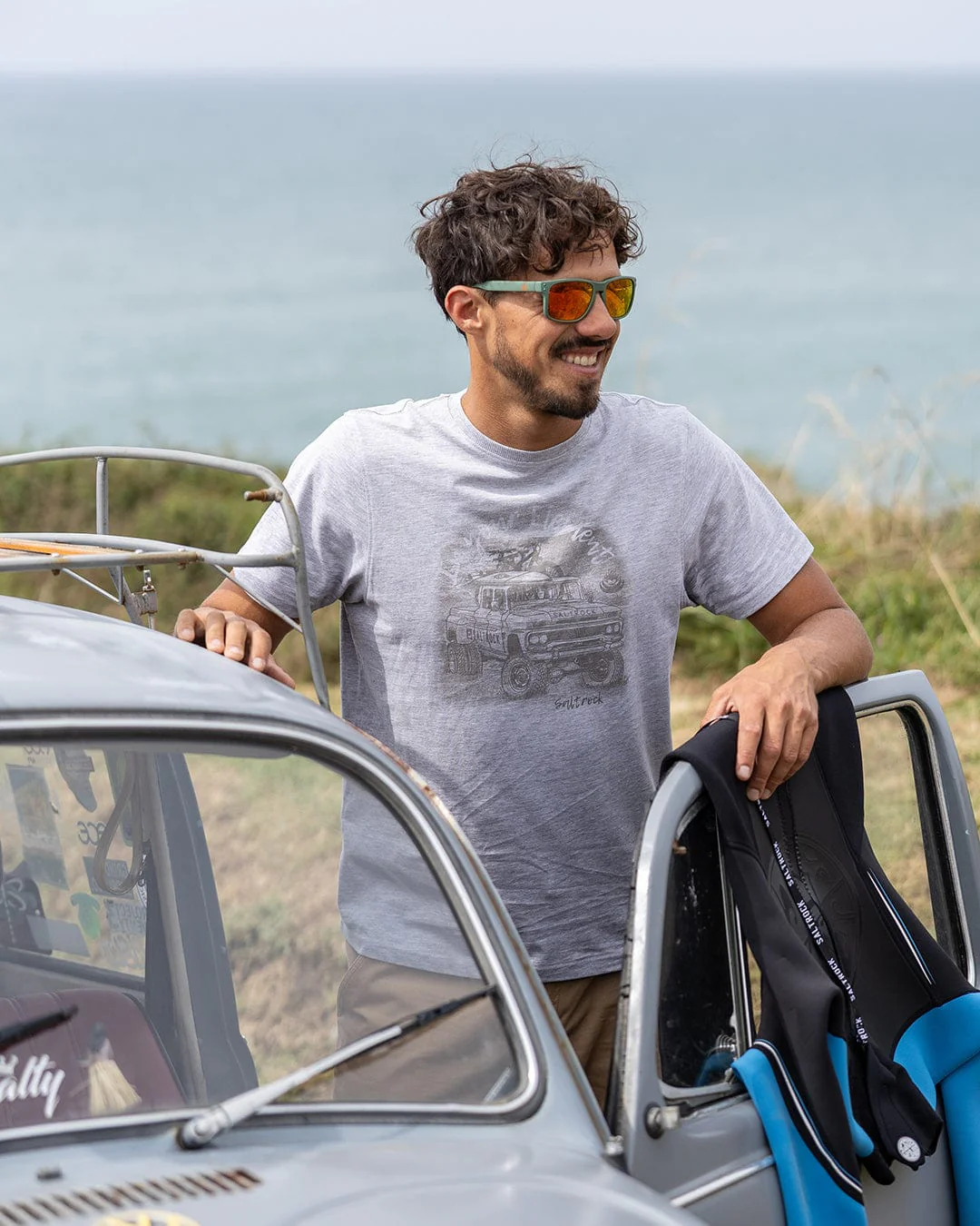Axle Mens Short Sleeve T-Shirt in Grey - Image 2