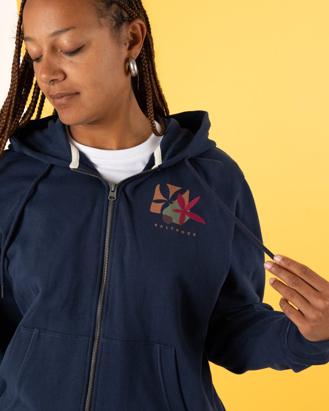 Balance Wild Womens Zip Hoodie in Blue - Image 10