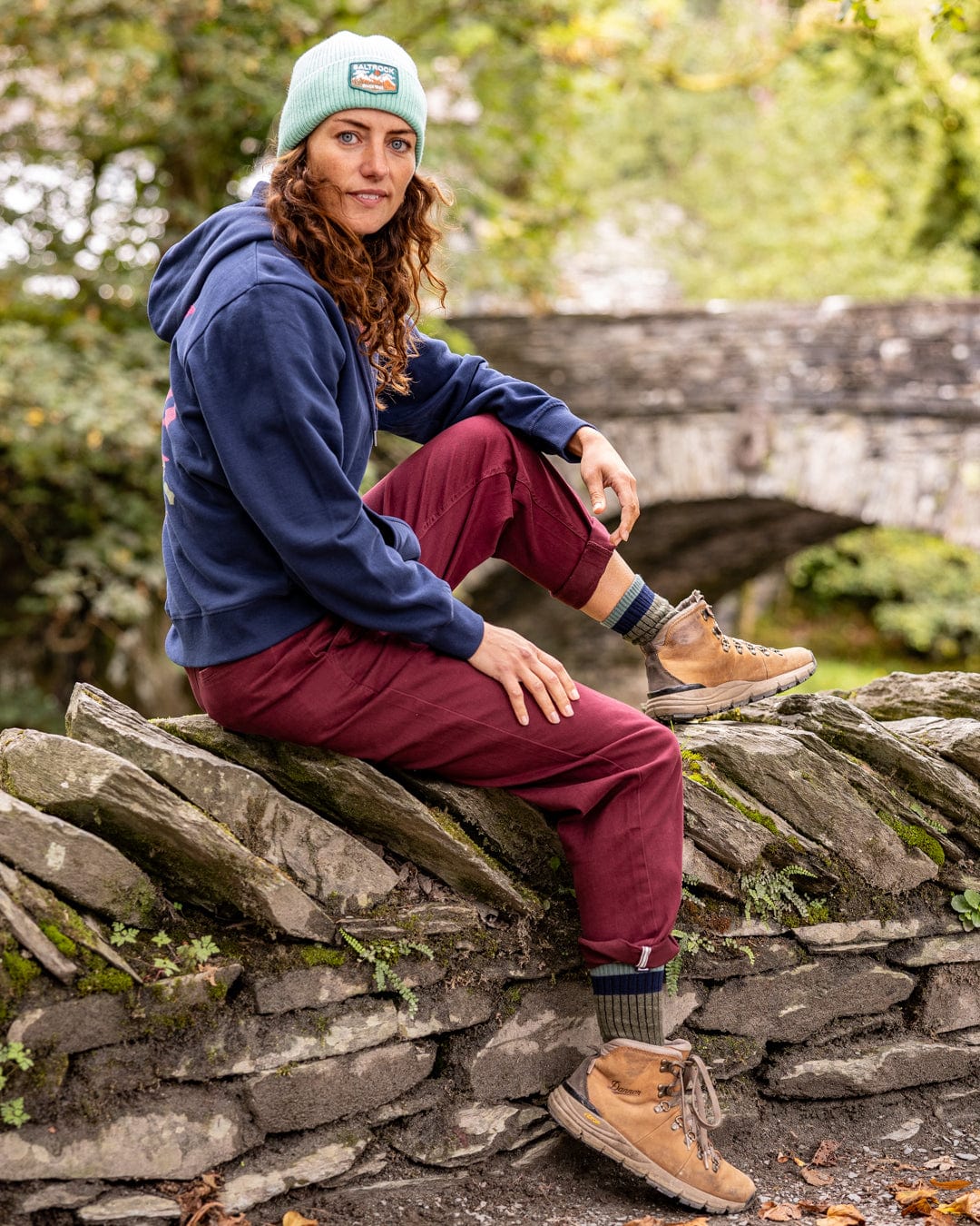 Balance Wild Womens Zip Hoodie in Blue - Image 3