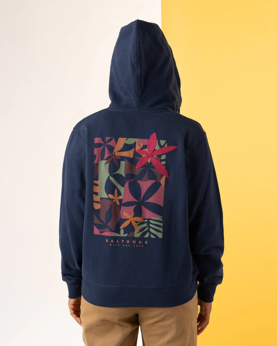 Balance Wild Womens Zip Hoodie in Blue - Image 5
