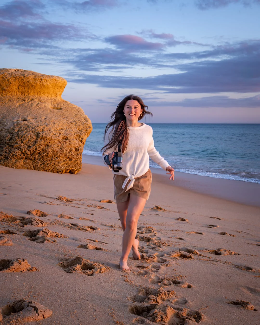 Beachtide Womens Knitwear Jumper in Cream - Image 3