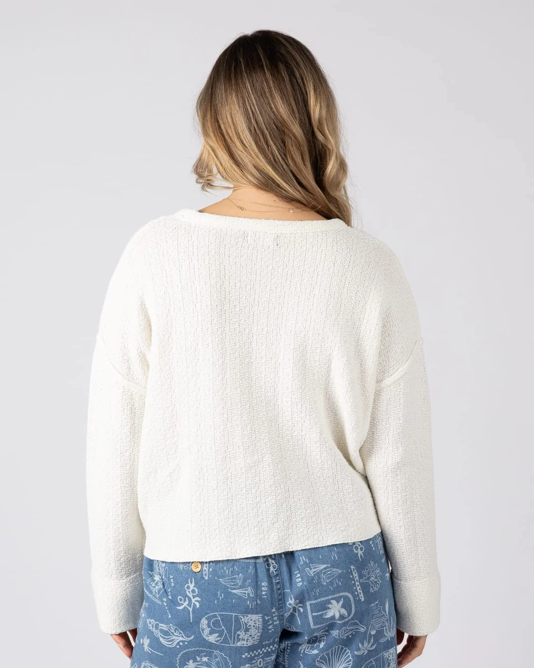 Beachtide Womens Knitwear Jumper in Cream - Image 6