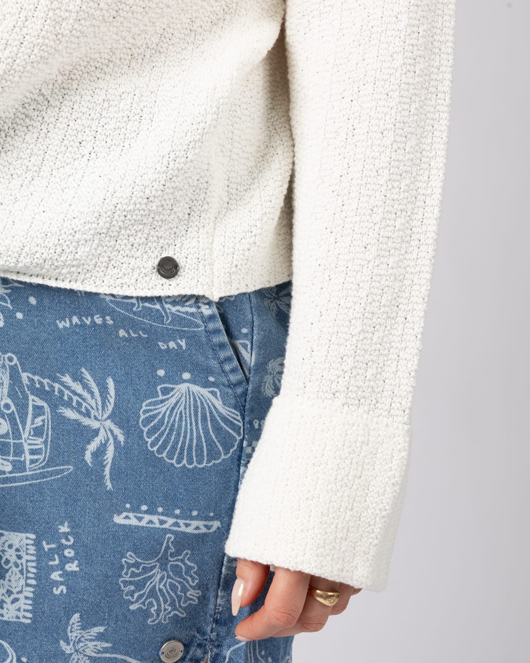 Beachtide Womens Knitwear Jumper in Cream - Image 9