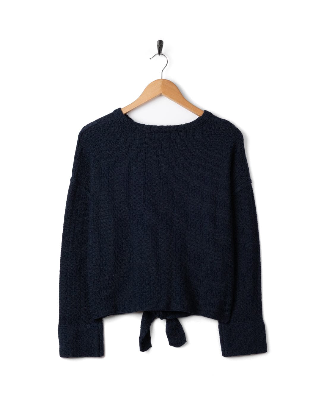 Beachtide  Womens Knot Front Knit Jumper in Blue - Image 10