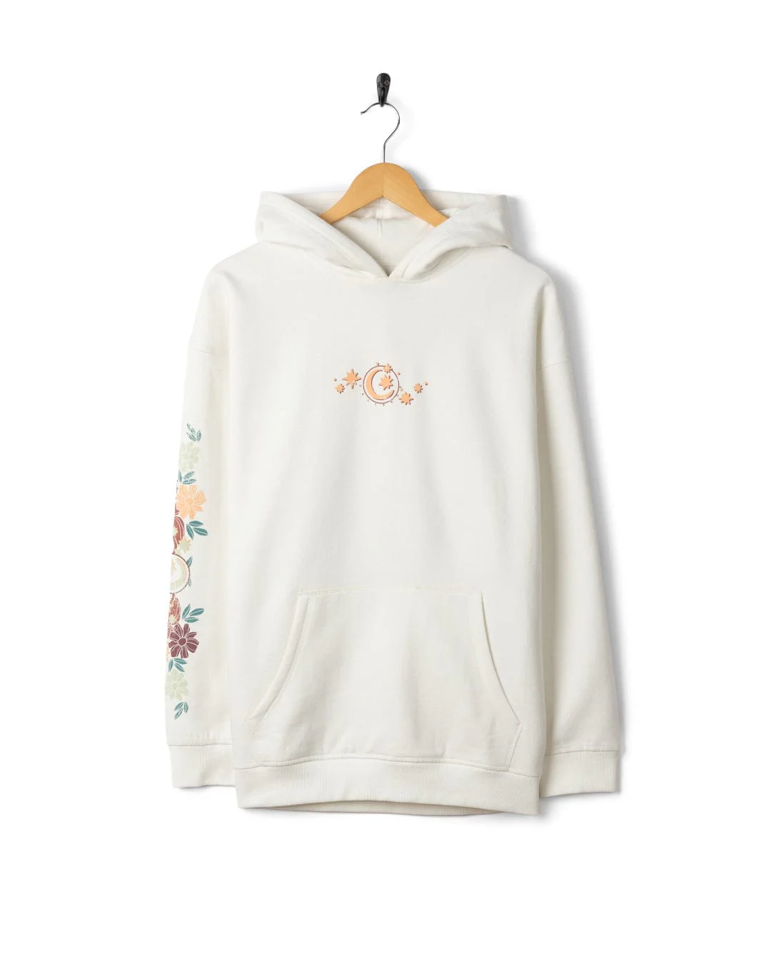 Better Days Womens Oversized Pop Hoodie in Cream - Image 9