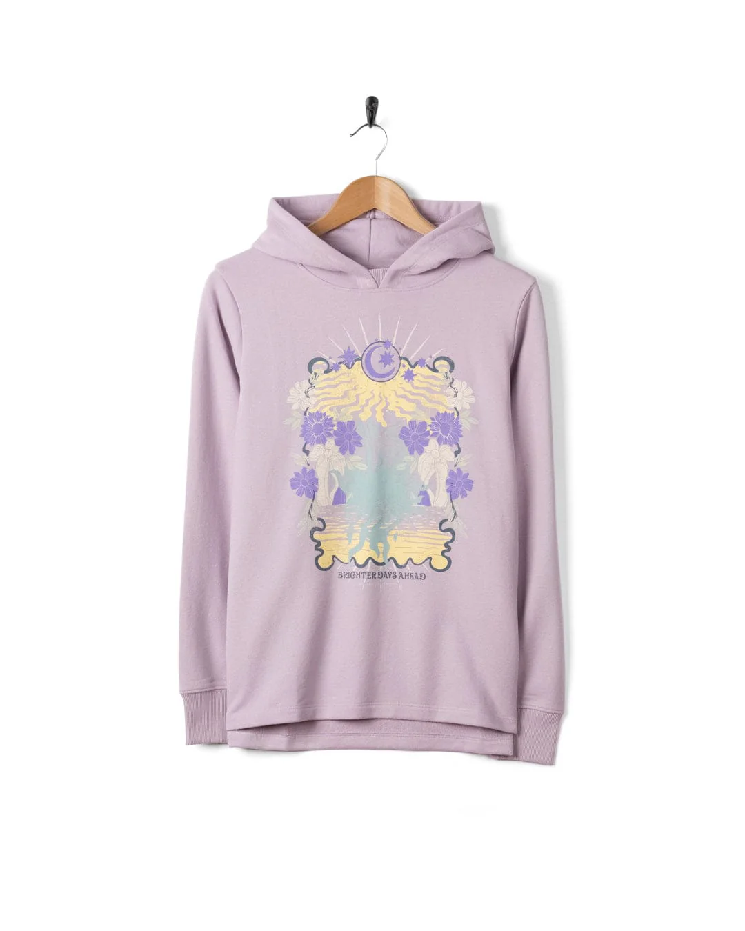 Better Days  Womens Pop Hoodie in Purple - Image 5