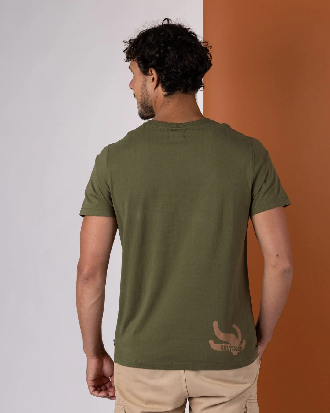 Block Icons Mens Short Sleeve T-Shirt in Green - Image 5