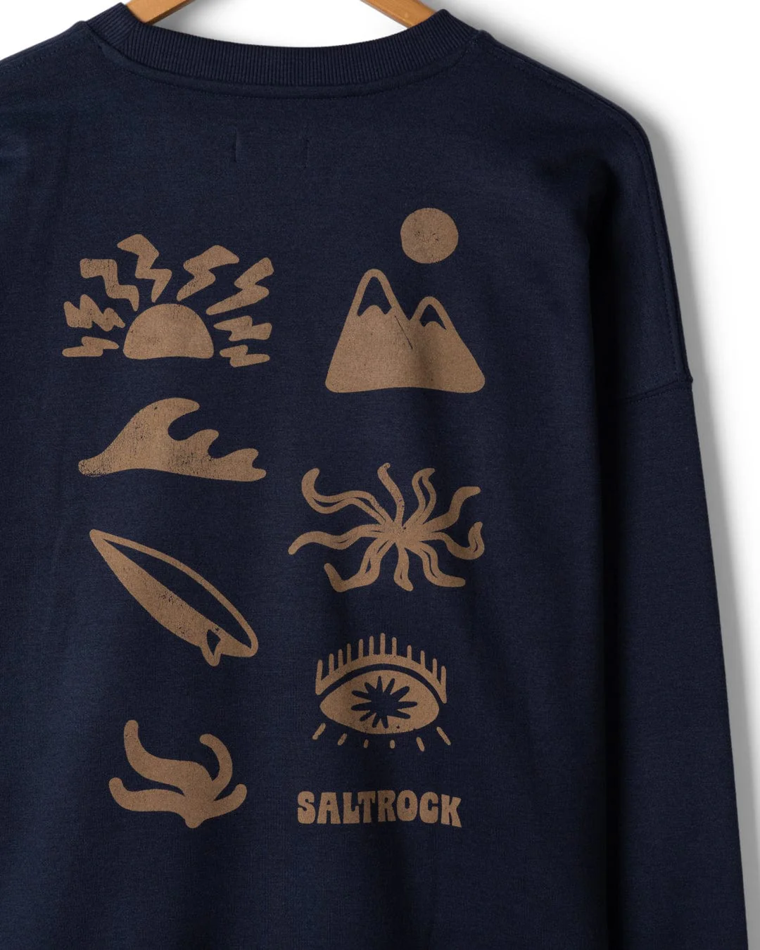 Block Icons Mens Oversized Sweatshirt in Blue - Image 3