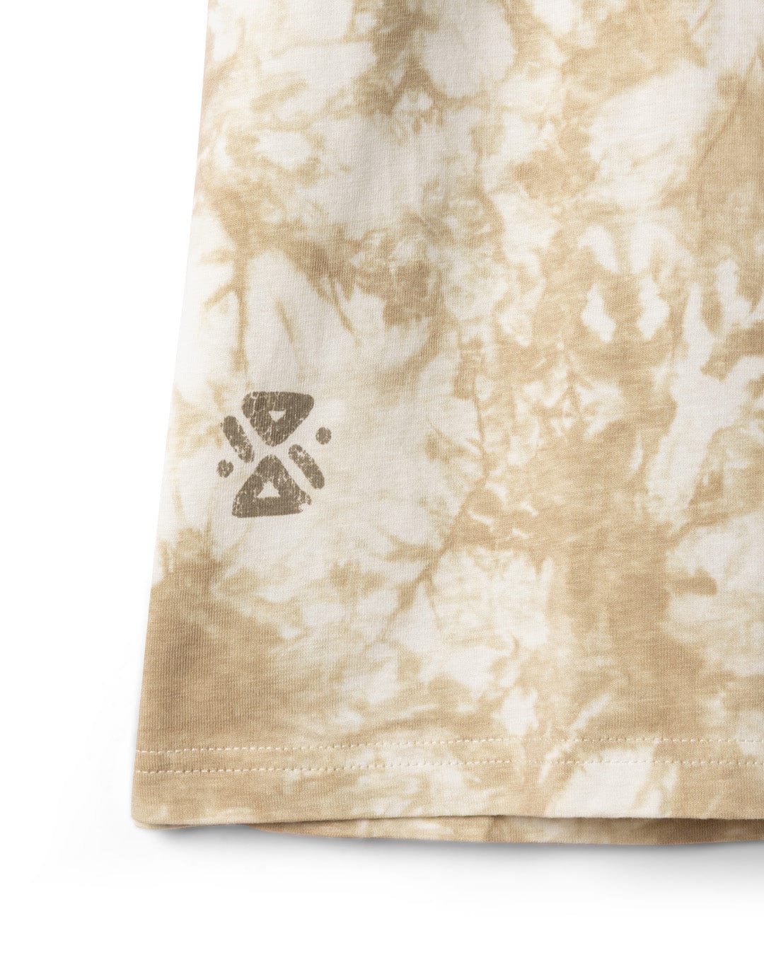 Block Icons Mens Oversized Tie Dye T-Shirt in Cream - Image 6