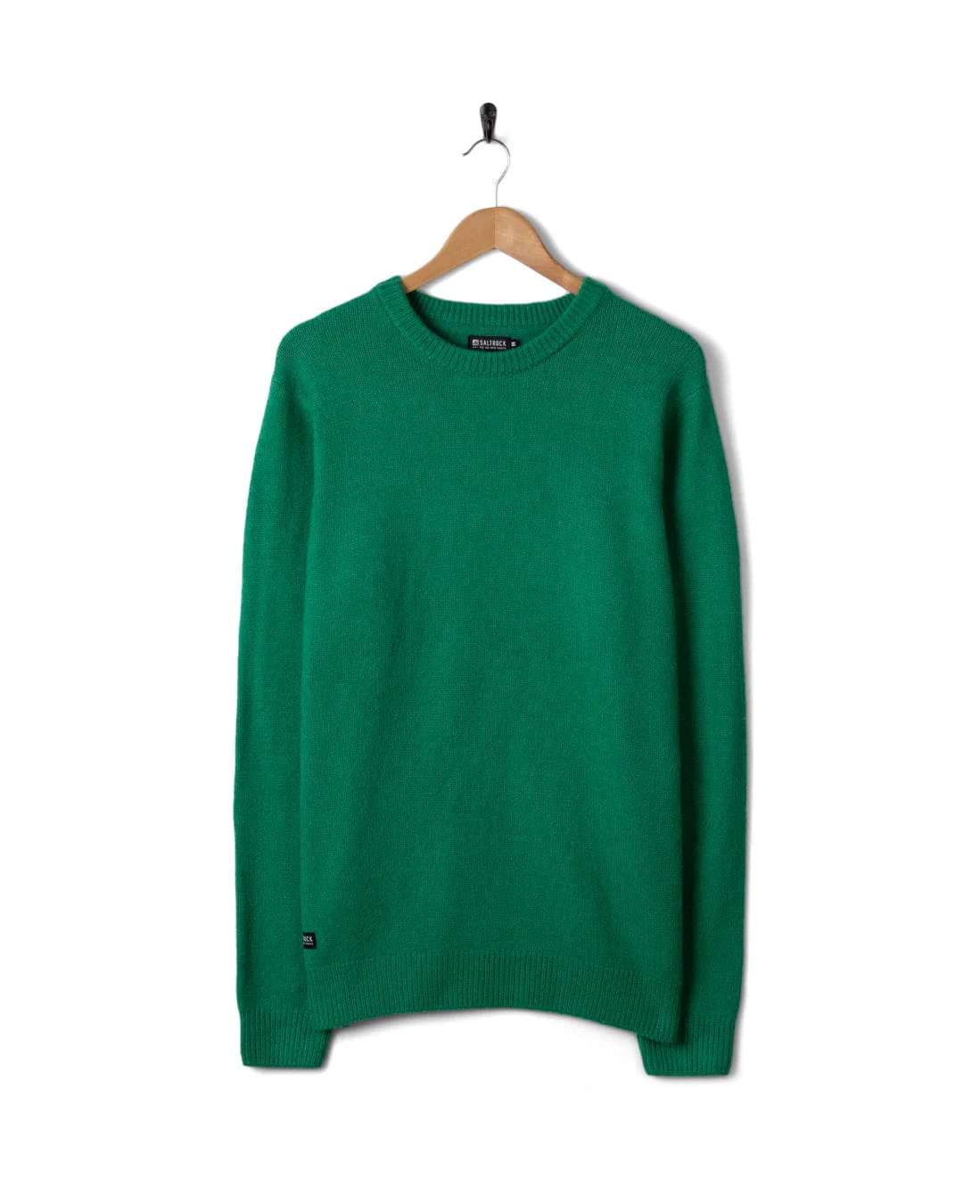 Bowen Mens Long Sleeve Crew Knit in Bright Green - Image 10