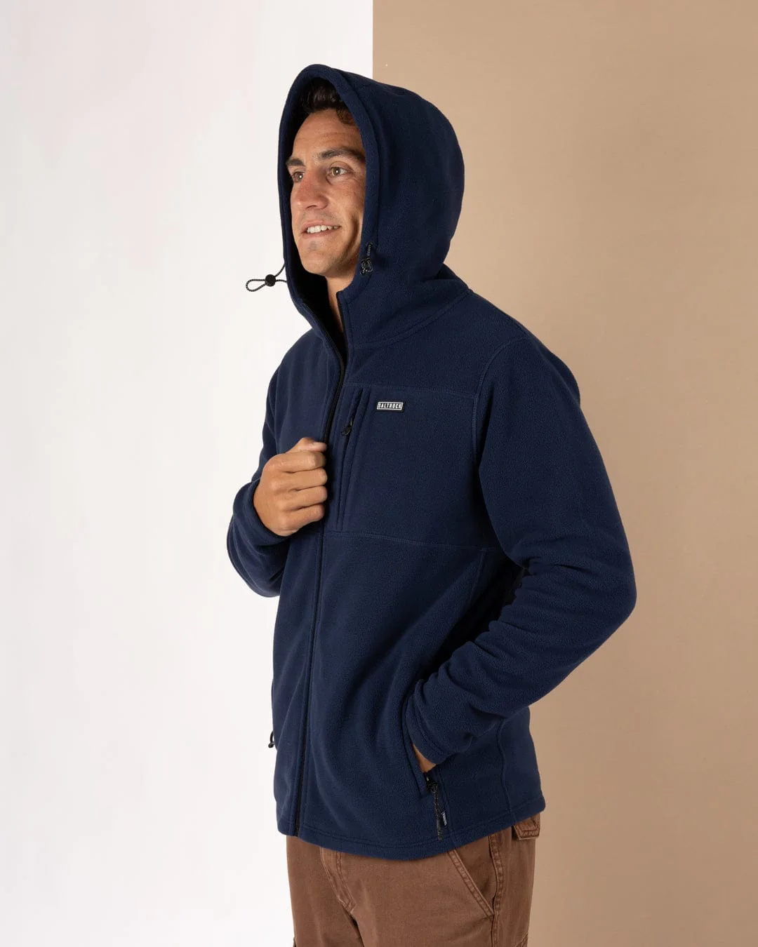 Bradford Mens Zip Fleece in Blue - Image 2