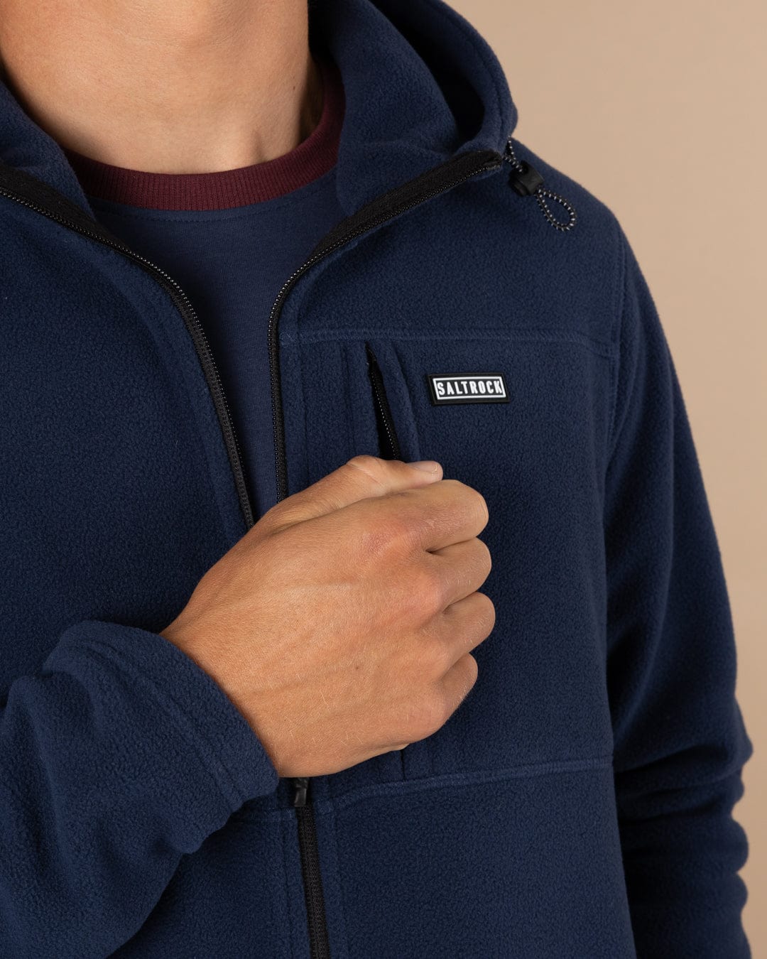 Bradford Mens Zip Fleece in Blue - Image 4
