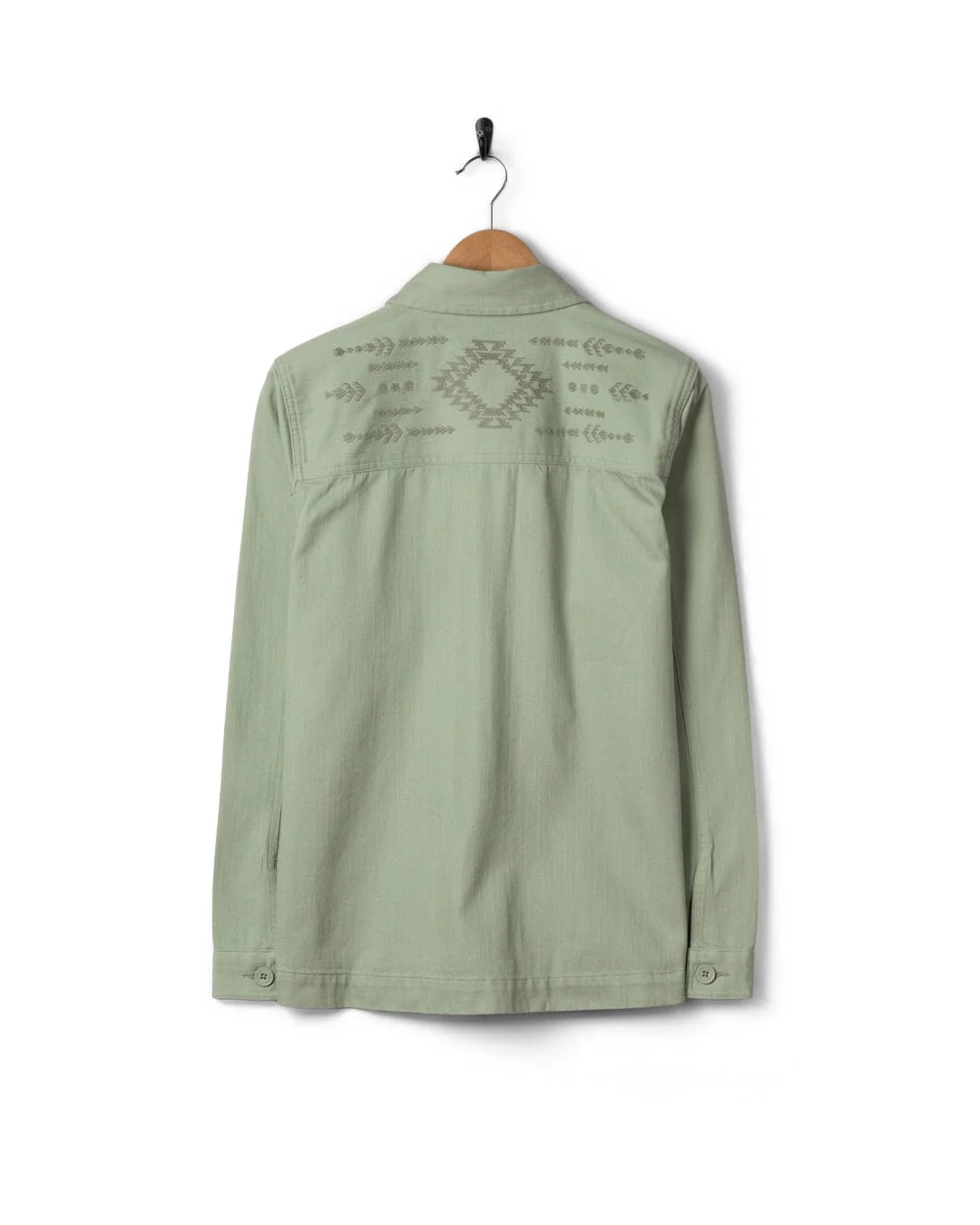 Braelyn Womens Twill Casual Jacket in Light Green - Image 11