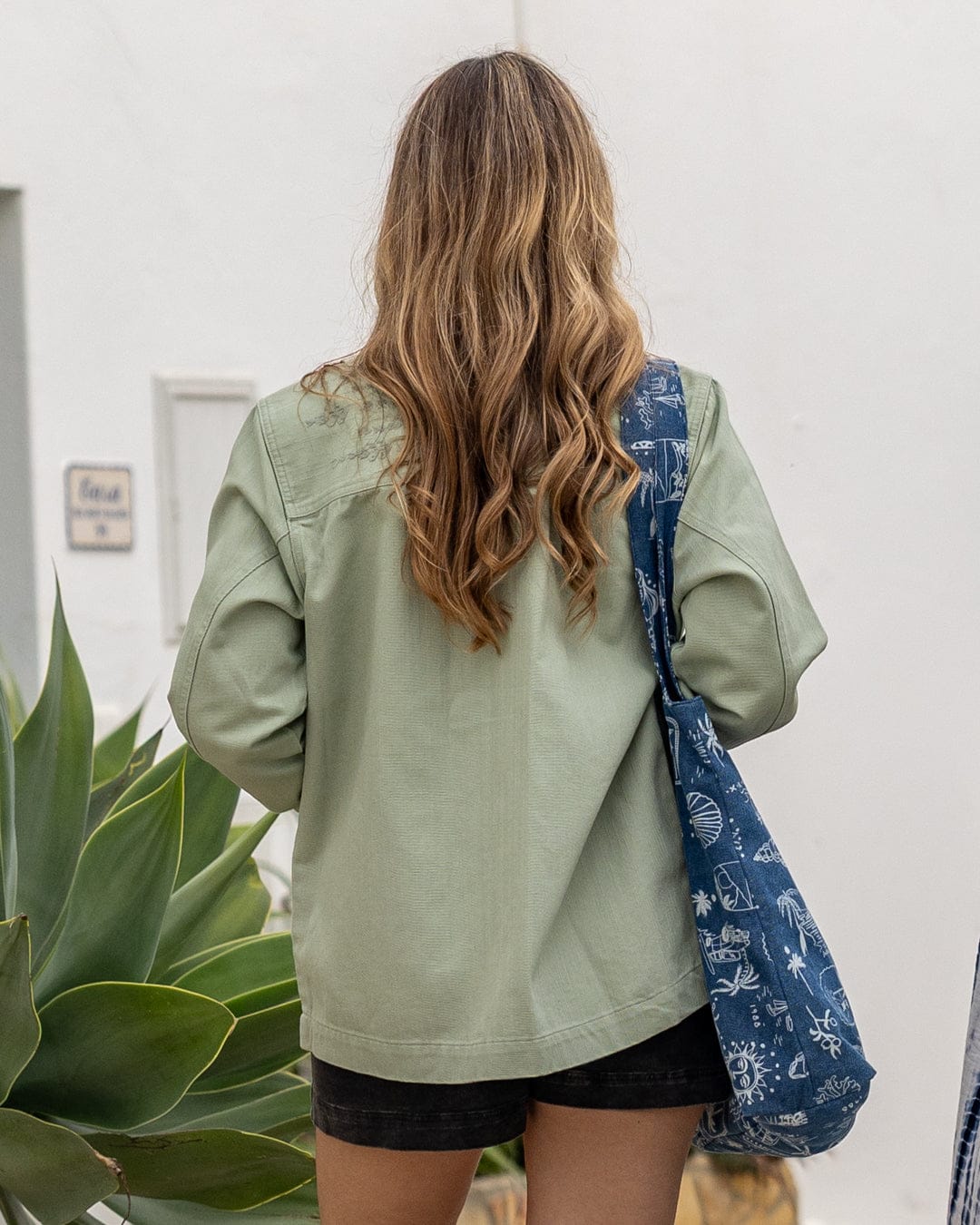 Braelyn Womens Twill Casual Jacket in Light Green - Image 12