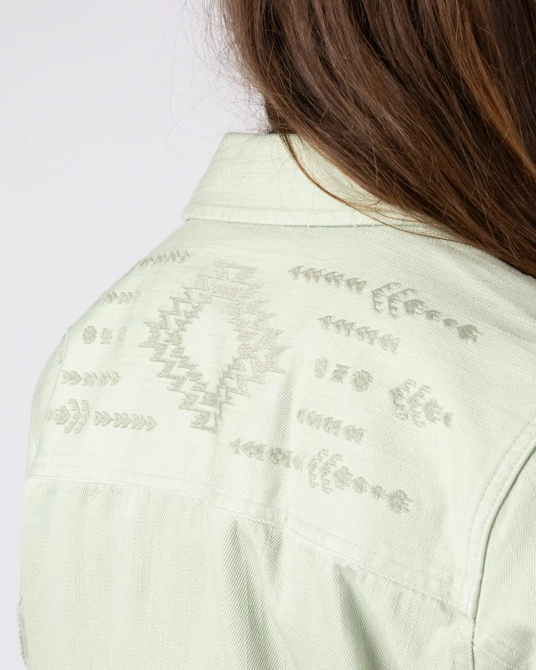 Braelyn Womens Twill Casual Jacket in Light Green - Image 6