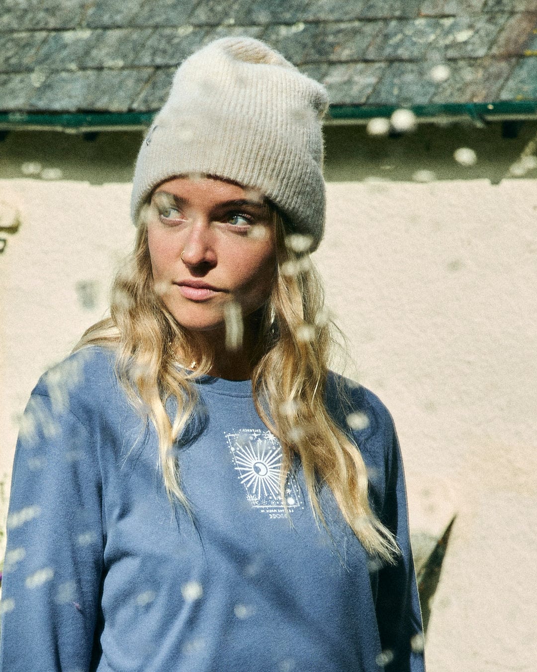 Brushed Maine Recycled Beanie in Cream - Image 4