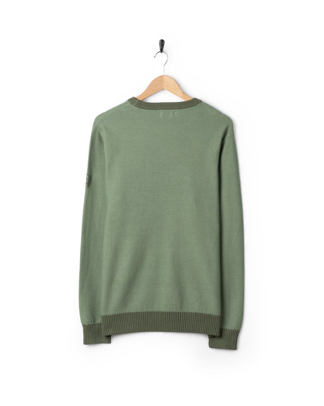 Callum Mens Knitted Jumper in Green - Image 10