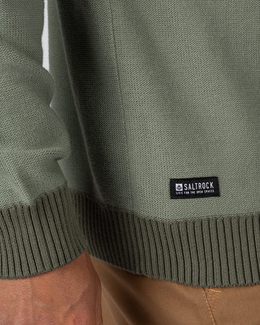 Callum Mens Knitted Jumper in Green - Image 12