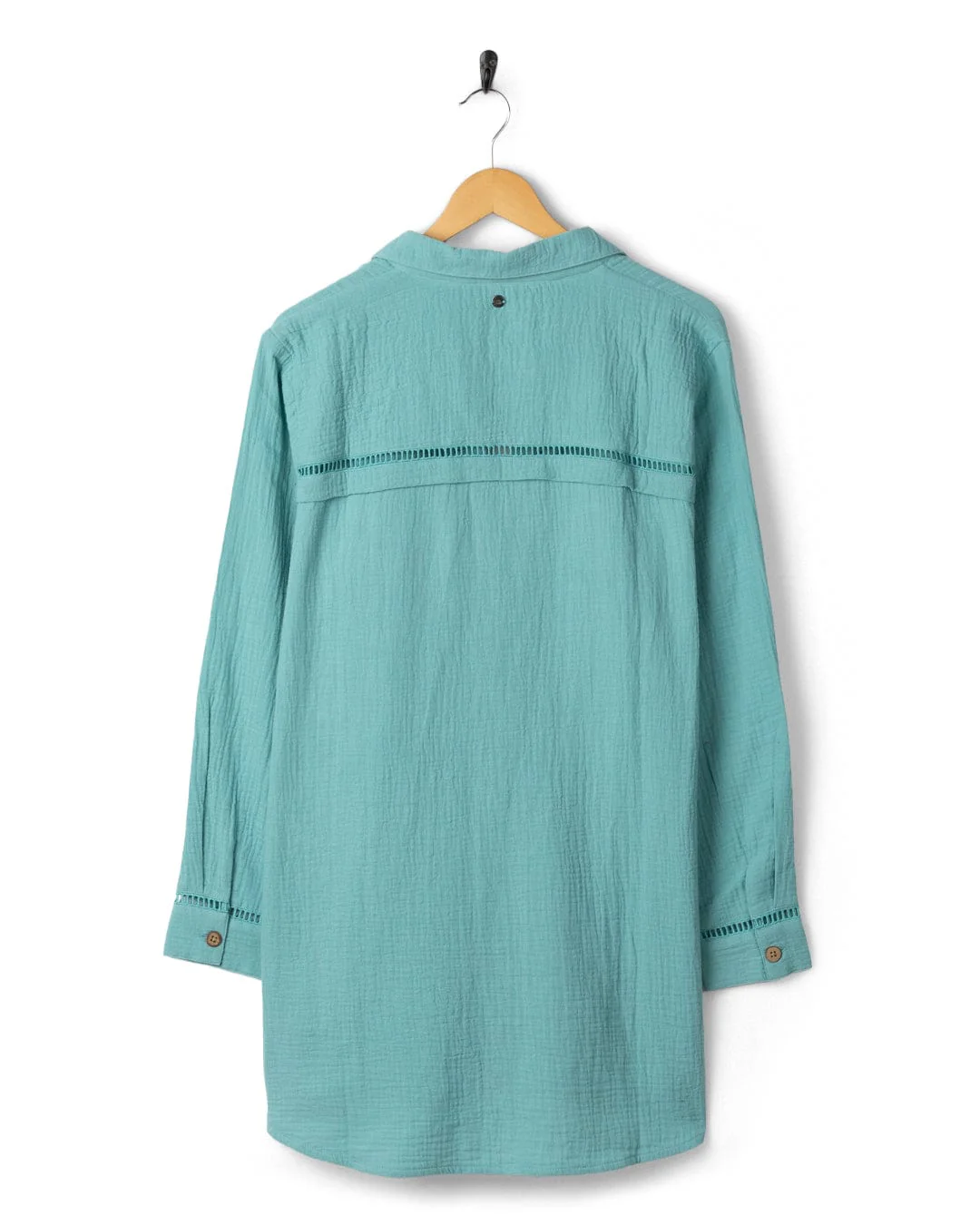 Calma Womens Oversized Beach Shirt in Blue - Image 16