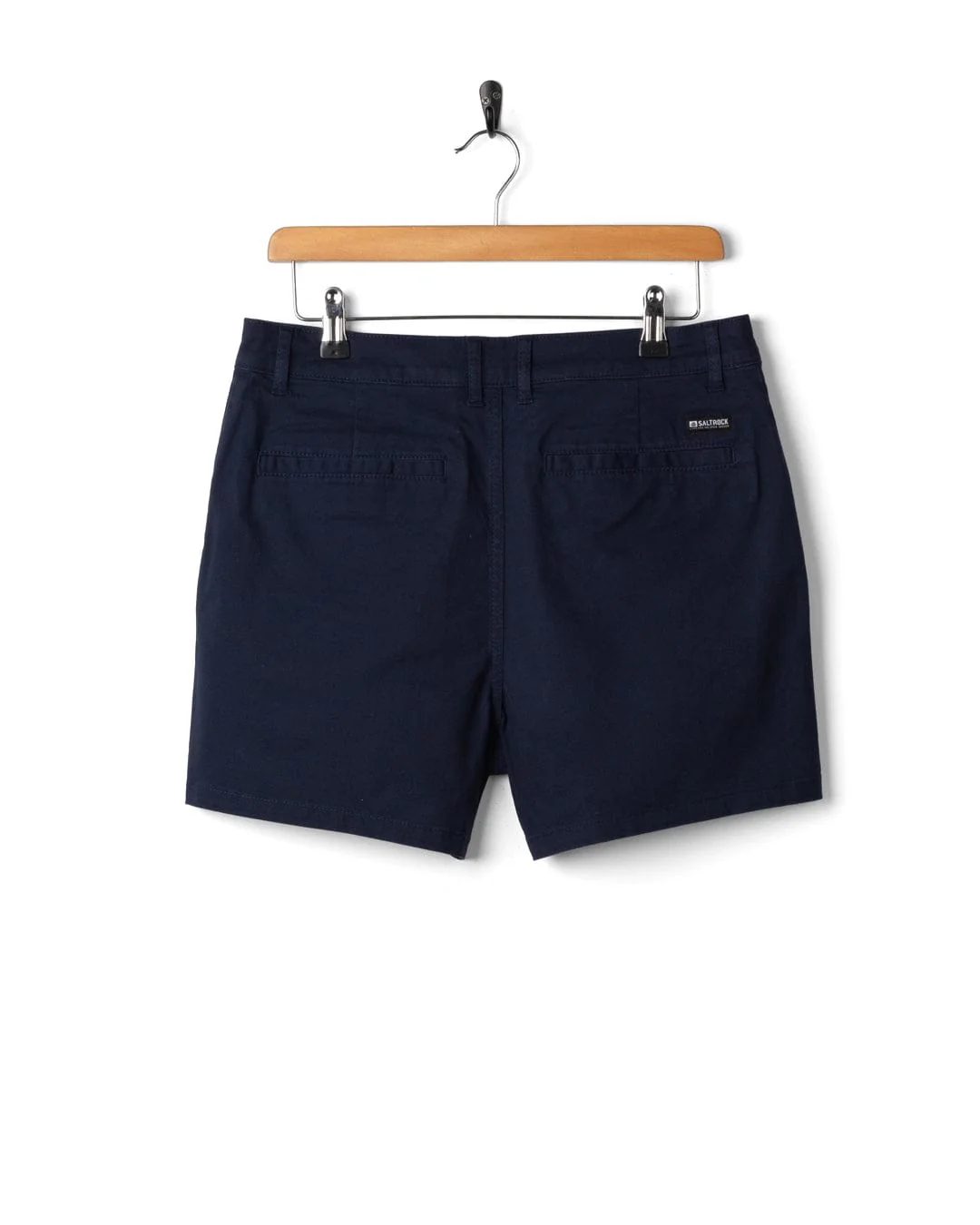Cara Womens Mid Rise Chino Shorts in Blue - Image 7