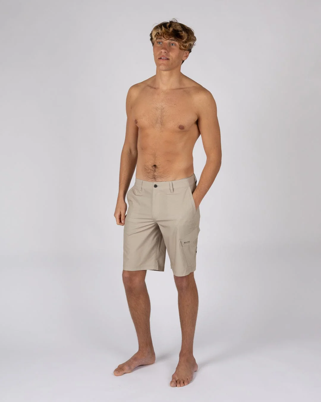 Cargo Amphibian II 21 Mens Hybrid Shorts in Light Brown - Image 6