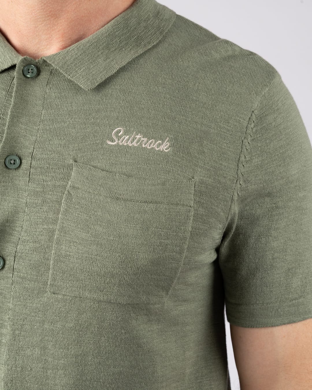 Caspian Men Short Sleeve Shirt in Light Green - Image 6