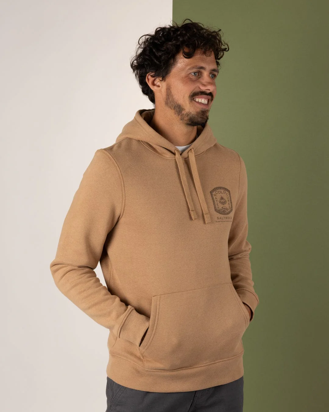 Cold Water Cures Mens Pop Hoodie in Brown - Image 14