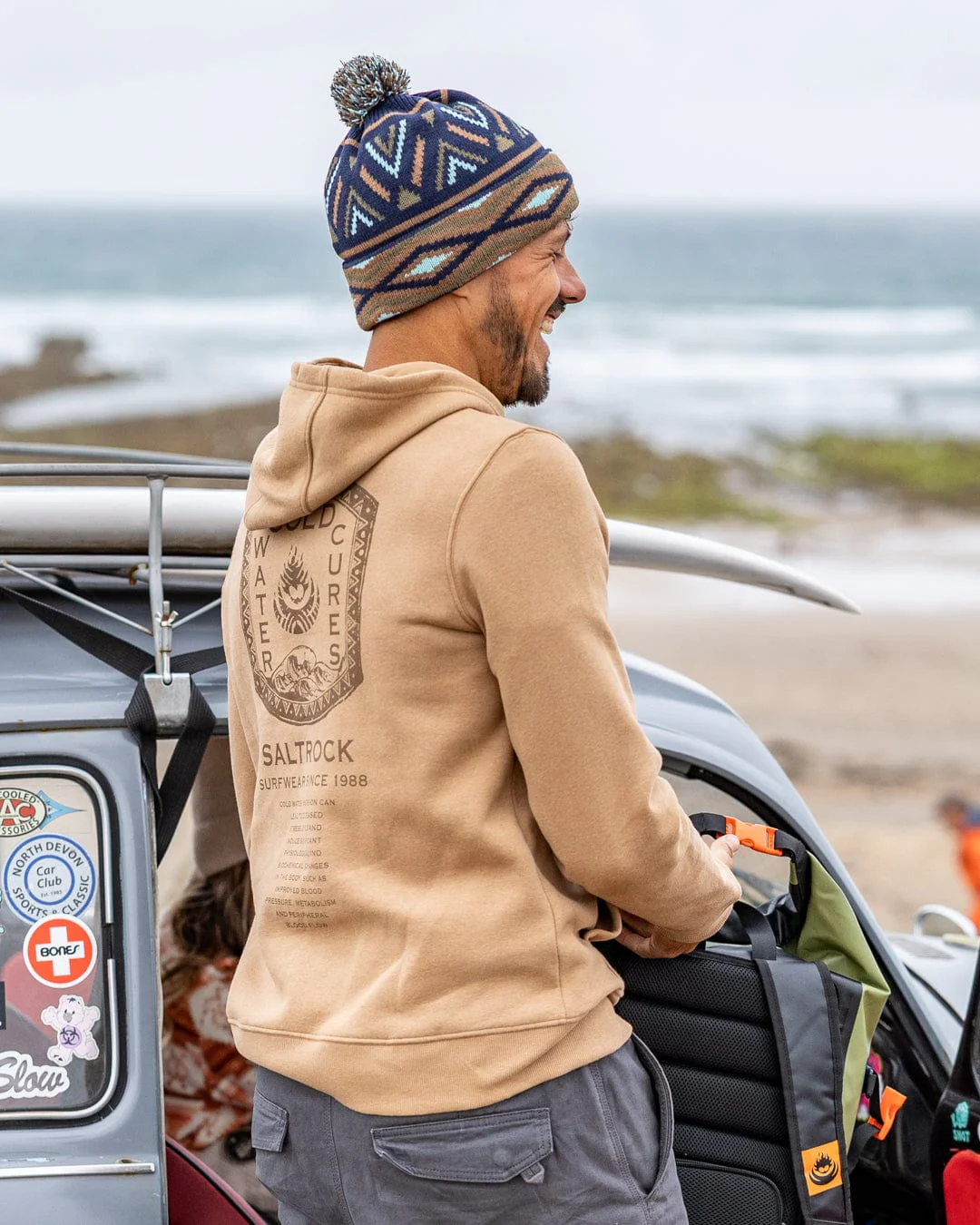 Cold Water Cures Mens Pop Hoodie in Brown - Image 3